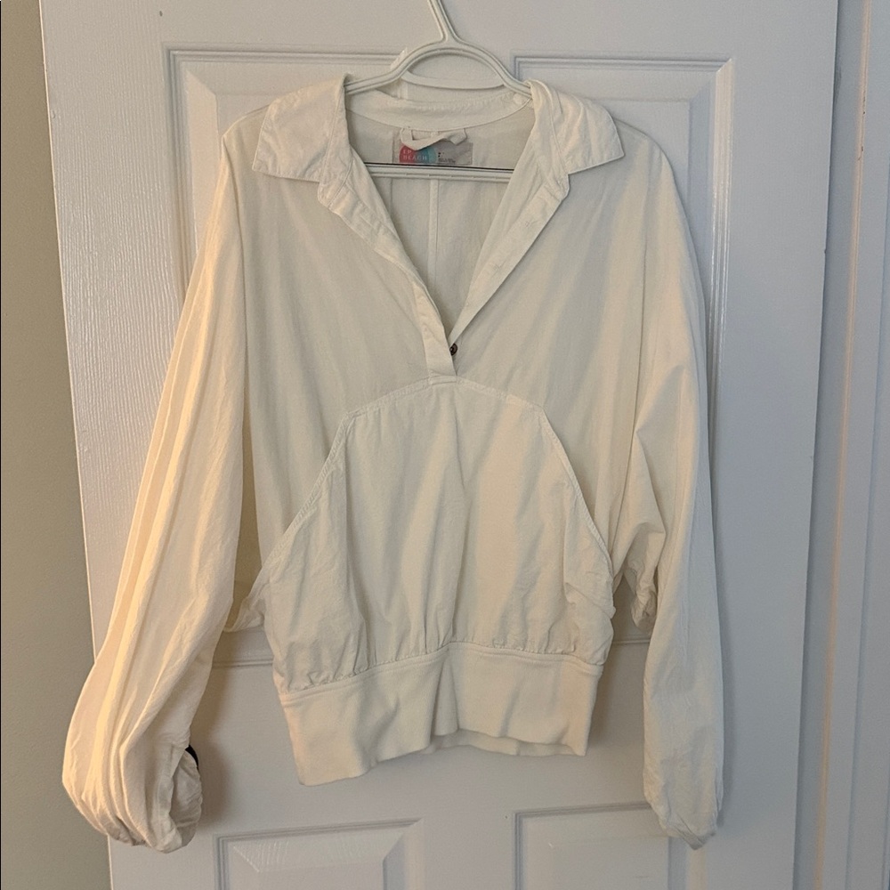 Free People beach Women's White Pullover Jacket